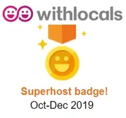 Withlocals Superhost badge 2019