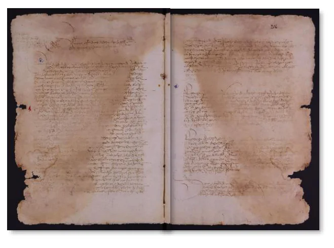 1474 notarial contract concerning Doña Leal, a Jewish woman and eye healer in medieval Seville, from the Casa Sefardí virtual museum
